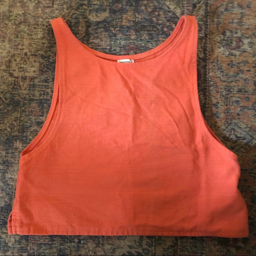 Stinging Nettle Co. Handmade Linen Top - Coral M/L Standard